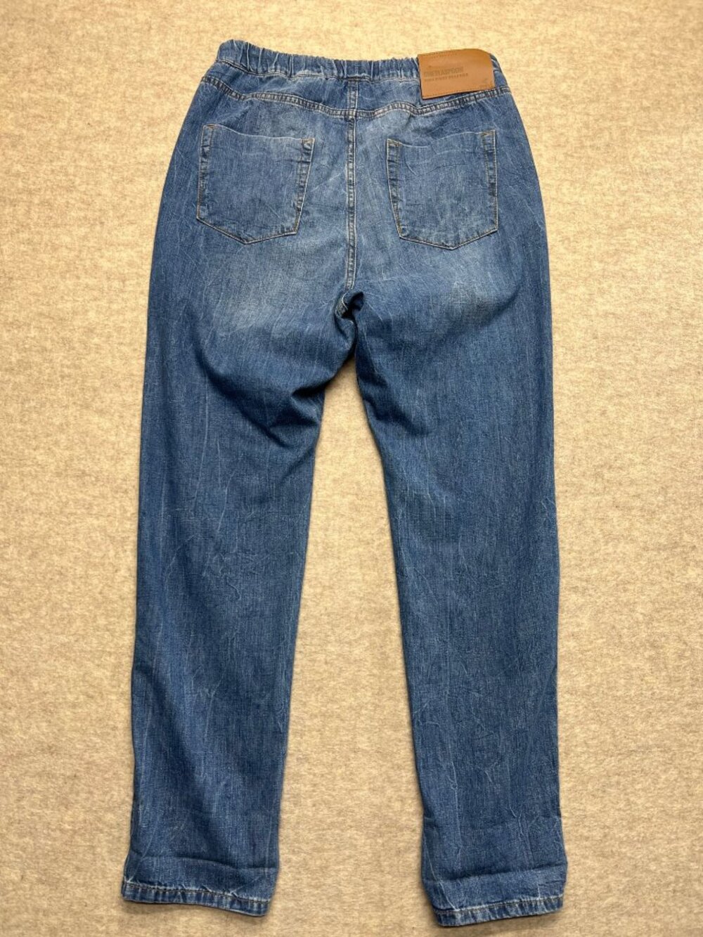 One Teaspoon Shabbies Drawstring Boyfriend Jean Joggers Pull On Ankle Relaxed M - Picture 5 of 11